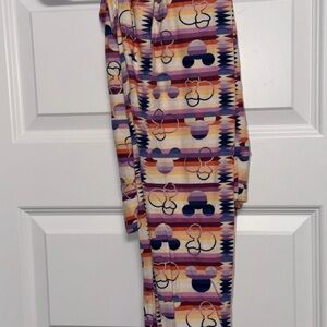 LuLaRoe Purple and Orange Patterned Leggings
